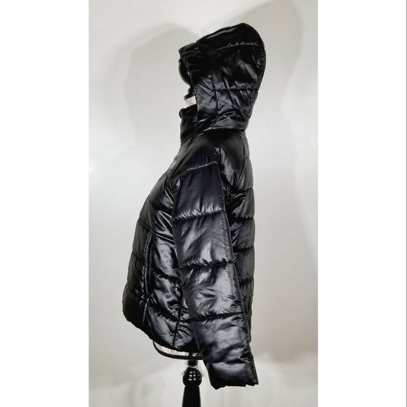 The North Face Logo-Print Cropped Pull Over Jacket, Black, Girl's Size M - Picture 3 of 9